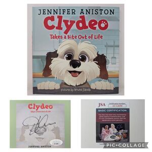 SIGNED Jennifer Aniston Clydeo Children’s Book Friends Actor JSA COA Autographed